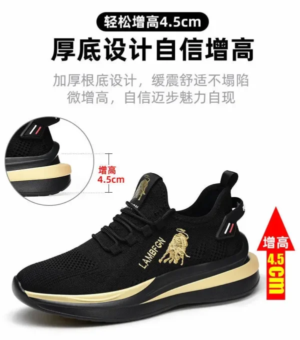 2024 Men's Sports and Casual Shoes Summer Fashion New Shoes Round Toe Black Spring Men's Shoes - Image 14