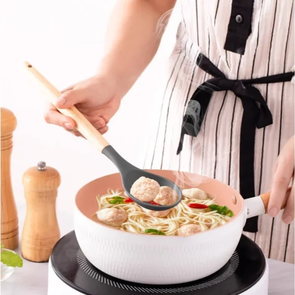 12Pcs Silicone Cooking Utensils Set For Non-stick Cookware Black Kitchen Cuisine Outils Cookware Heat Resistant Accessoires - Image 19