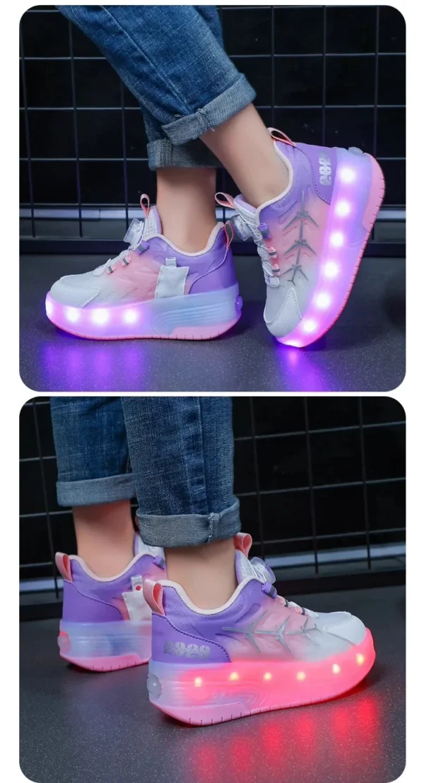 Glowing Roller Blades Sport Shoes Casual Summer Trendy Transportation Inline Skates Fashionable All-Match Light-Up Sneakers - Image 21