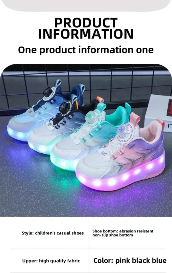 Glowing Roller Blades Sport Shoes Casual Summer Trendy Transportation Inline Skates Fashionable All-Match Light-Up Sneakers - Image 15