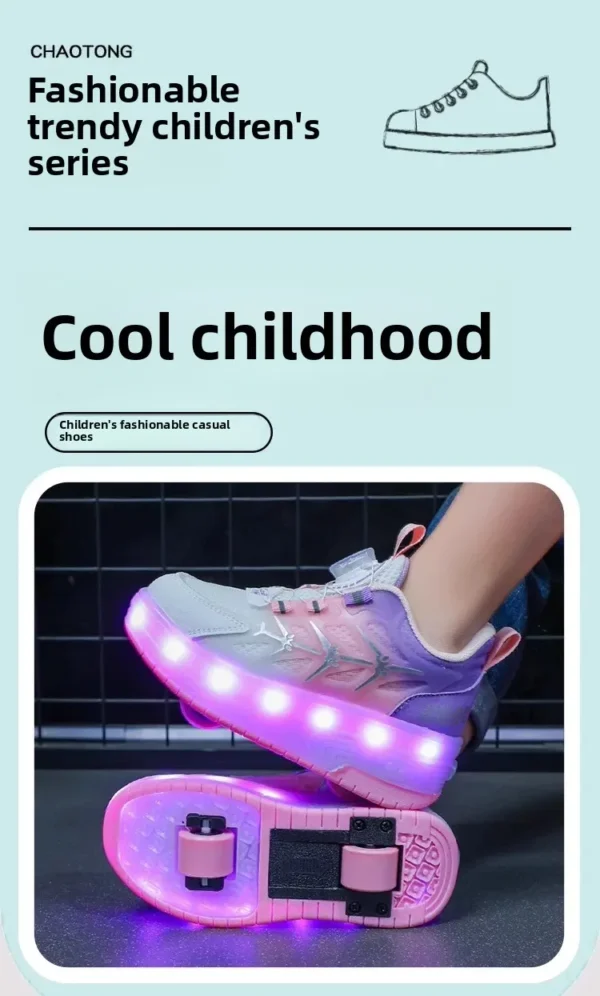 Glowing Roller Blades Sport Shoes Casual Summer Trendy Transportation Inline Skates Fashionable All-Match Light-Up Sneakers - Image 11