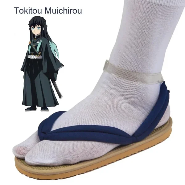 Hot Anime Demon Slayer Kimetsu No Yaiba Cosplay Accessories Kamado Nezuko Cosplay Clogs Kimono Flip-flops Geta Slippers Shoes - Image 7