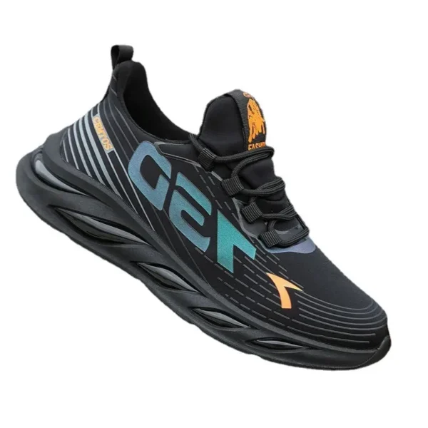 2024 Men's Sports and Casual Shoes Summer Fashion New Shoes Round Toe Black Spring Men's Shoes - Image 6