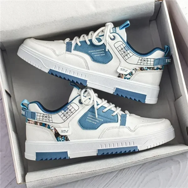 Men's shoes 2025 summer new breathable white shoes men's trendy and versatile thick soled sports board shoes trendy shoes - Image 7