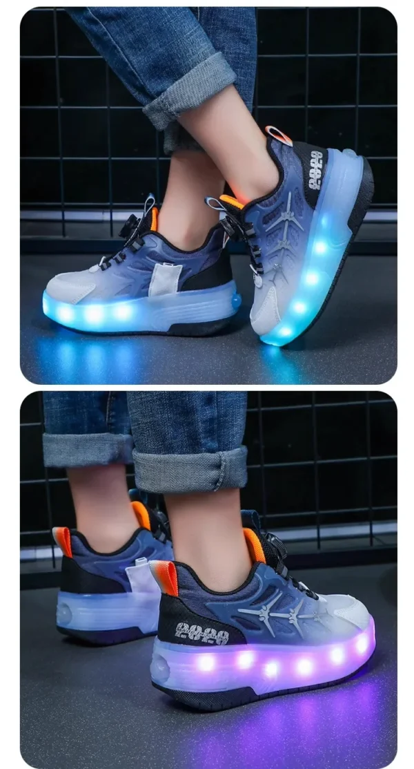 Glowing Roller Blades Sport Shoes Casual Summer Trendy Transportation Inline Skates Fashionable All-Match Light-Up Sneakers - Image 29