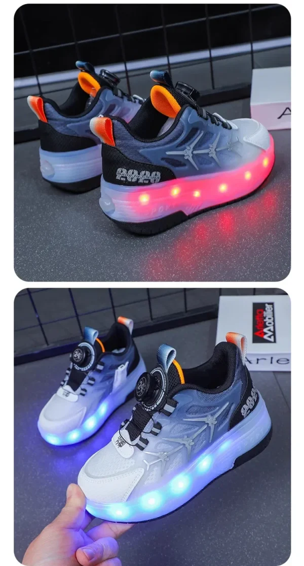 Glowing Roller Blades Sport Shoes Casual Summer Trendy Transportation Inline Skates Fashionable All-Match Light-Up Sneakers - Image 33