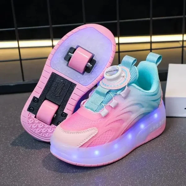 Glowing Roller Blades Sport Shoes Casual Summer Trendy Transportation Inline Skates Fashionable All-Match Light-Up Sneakers - Image 6