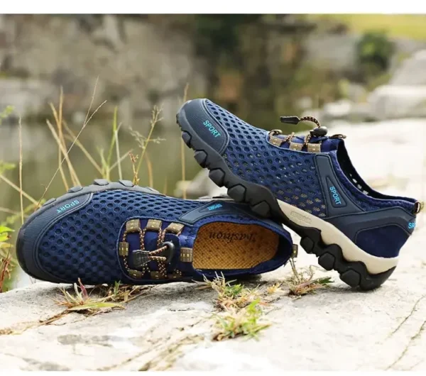 Men's Fishing Shoes Summer Casual Wading Shoes Thick-soled Non-slip Hiking Shoes for Men Breathable Tenis Barefoot Sneakers - Image 14