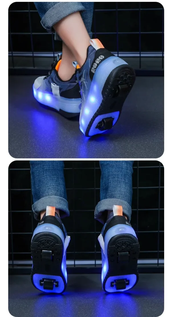 Glowing Roller Blades Sport Shoes Casual Summer Trendy Transportation Inline Skates Fashionable All-Match Light-Up Sneakers - Image 27