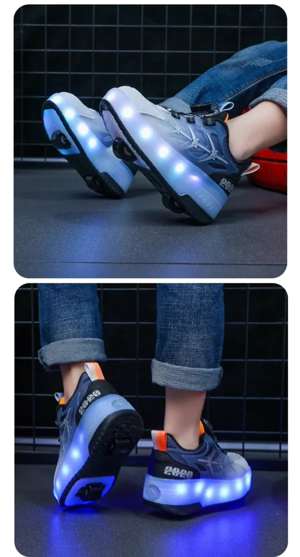 Glowing Roller Blades Sport Shoes Casual Summer Trendy Transportation Inline Skates Fashionable All-Match Light-Up Sneakers - Image 26