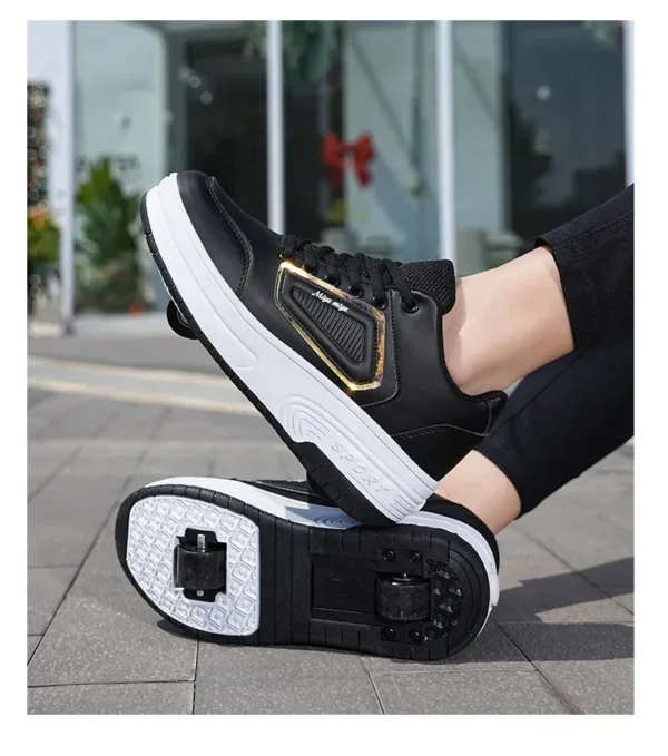 Children's Double-Wheel Flying Shoes with Wheels Adult Roller Skates Sports And Entertainment Single-Row In-line Skates - Image 18