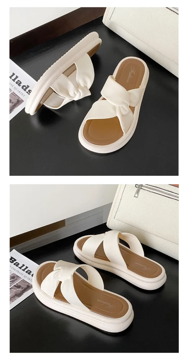 Fashionable Summer Women's Slippers Pearl Casual Beach Shoes Indoor Anti-Slip Outerwear Home Use PVC Sole Female Footwear - Image 20