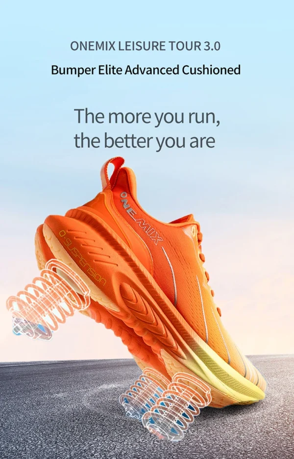ONEMIX New Cushioning Running Shoes For Men Suitable Heavy Runners Lace Up Sports Women Non-slip Outdoor Athletic Male Sneakers - Image 13