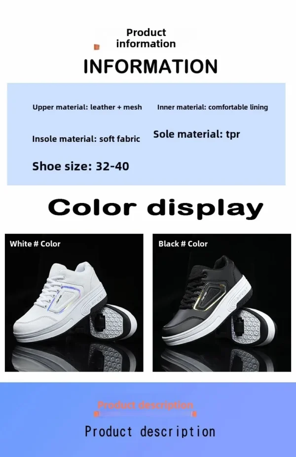 Children's Double-Wheel Flying Shoes with Wheels Adult Roller Skates Sports And Entertainment Single-Row In-line Skates - Image 12