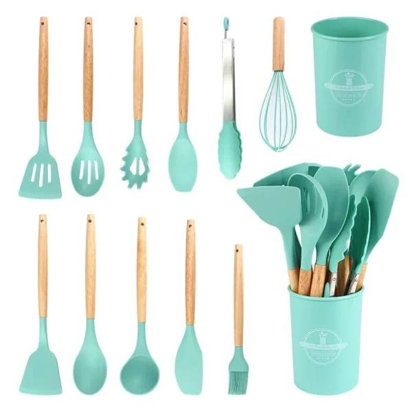 12Pcs Silicone Cooking Utensils Set For Non-stick Cookware Black Kitchen Cuisine Outils Cookware Heat Resistant Accessoires - Image 9