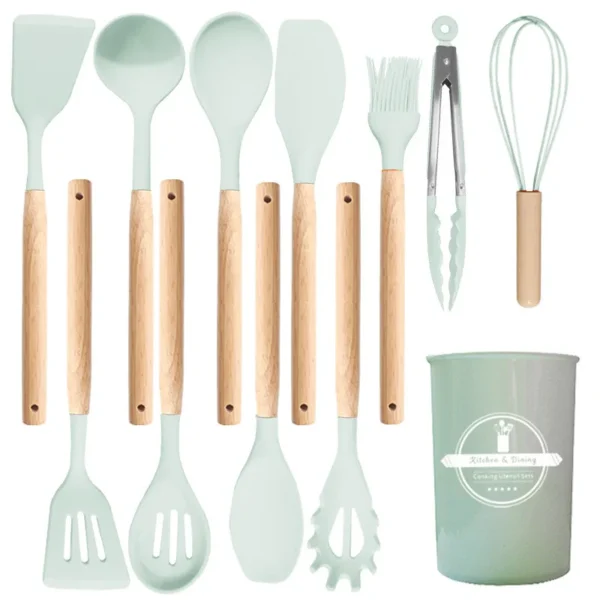 12Pcs Silicone Cooking Utensils Set For Non-stick Cookware Black Kitchen Cuisine Outils Cookware Heat Resistant Accessoires - Image 14