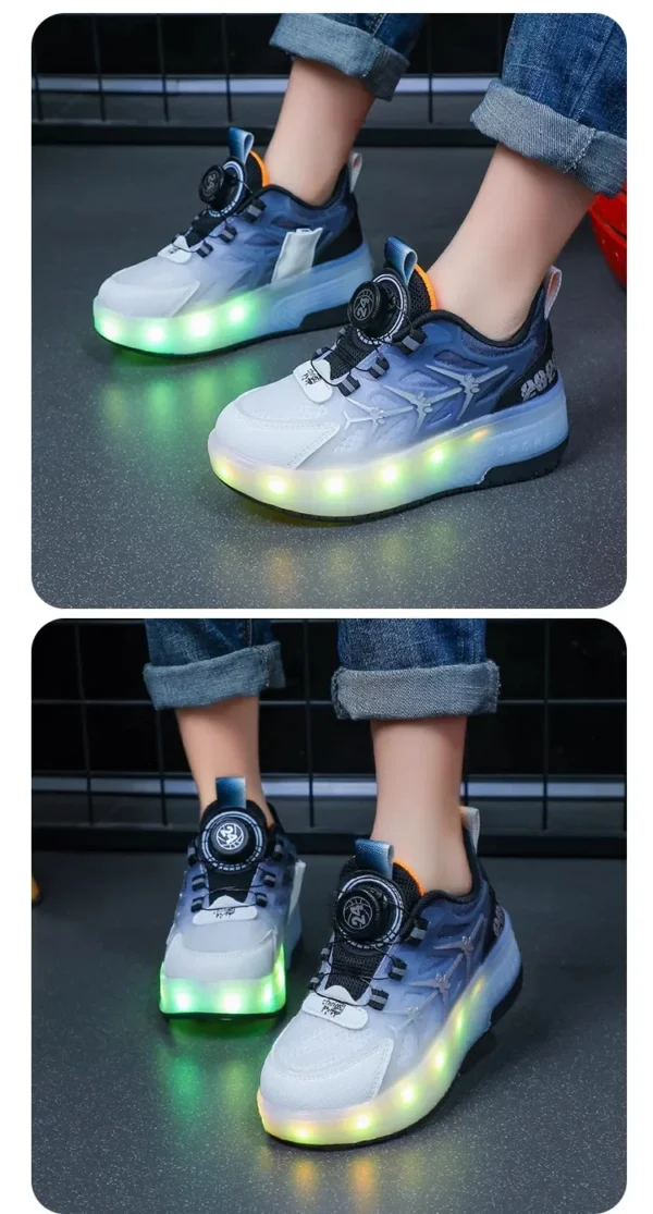 Glowing Roller Blades Sport Shoes Casual Summer Trendy Transportation Inline Skates Fashionable All-Match Light-Up Sneakers - Image 28