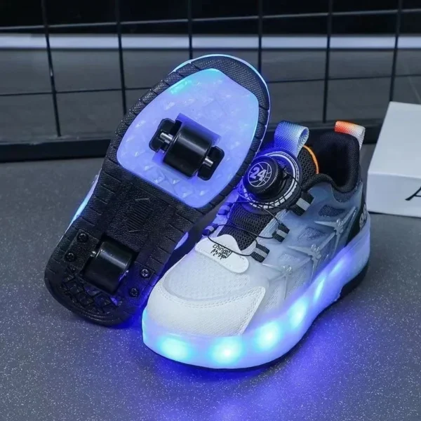 Glowing Roller Blades Sport Shoes Casual Summer Trendy Transportation Inline Skates Fashionable All-Match Light-Up Sneakers - Image 7