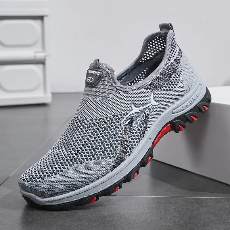 Summer Mesh Men Shoes Lightweight Sneakers Men Fashion Casual Walking Shoes 2024 Breathable Mens Hiking Shoes 2025 Fashion Shoe
