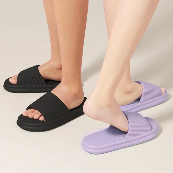 Unisex Summer Slippers Men Women Home Non Slip Bathroom Slides Flops Couples Slippers Outdoor Beach Sandals Bathroom Home Shoes - Image 3
