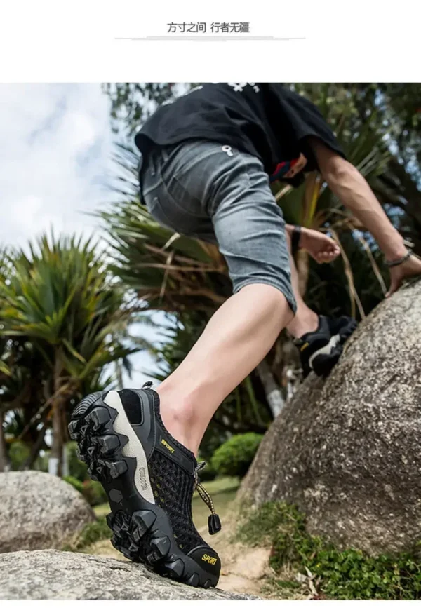 Men's Fishing Shoes Summer Casual Wading Shoes Thick-soled Non-slip Hiking Shoes for Men Breathable Tenis Barefoot Sneakers - Image 10