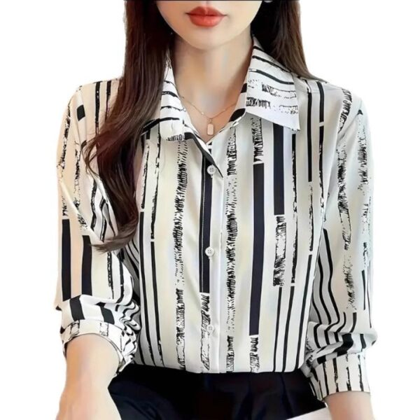 Fashion Casual Shirt Digital Printing Lapel Long Sleeve Shirt - Image 6