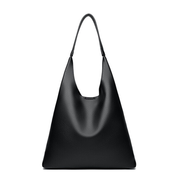 Retro Large Capacity Shoulder Bag Soft Leather Underarm Crossbody Bag - Image 3