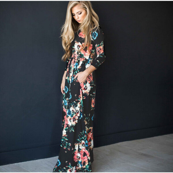 Fashion Dresses Women Printed Party Gown Ladies - Image 3