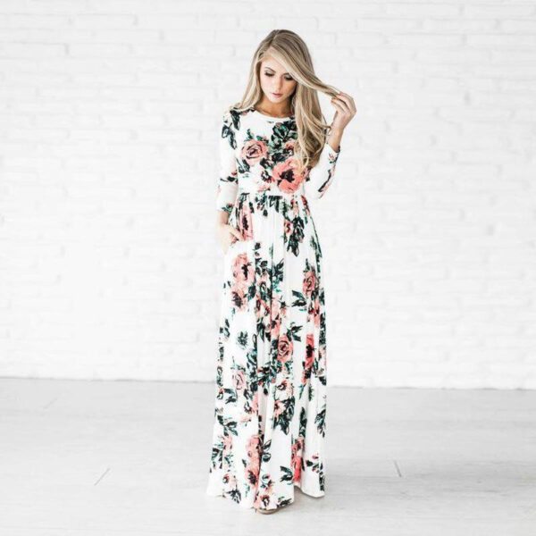 Fashion Dresses Women Printed Party Gown Ladies - Image 5