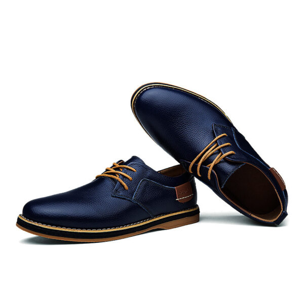 Large Size Leather Shoes Men 48 Leather British Shoes Men - Image 2