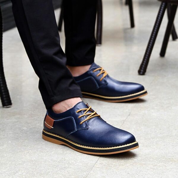 Large Size Leather Shoes Men 48 Leather British Shoes Men - Image 5