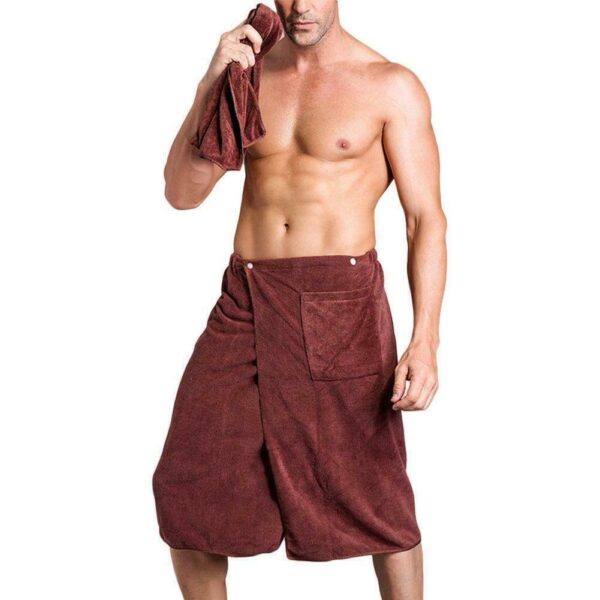 Men's bath towel bath skirt - Image 5