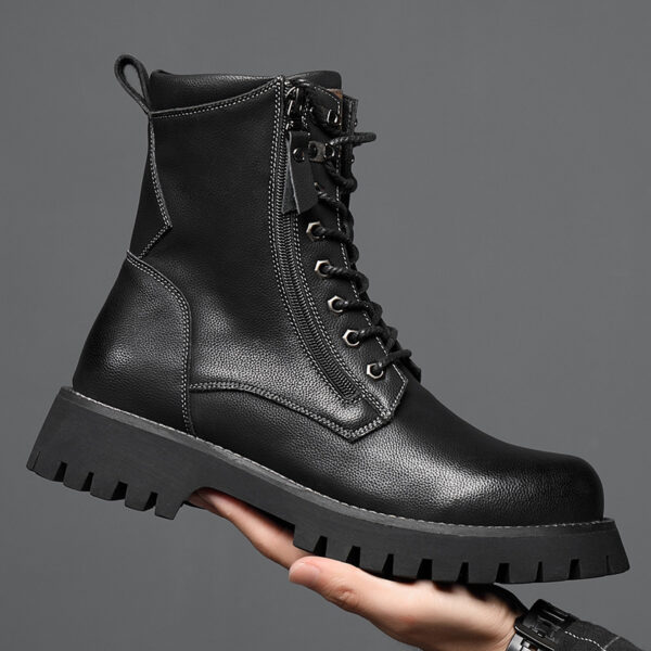 Worker Boot High Top British Style Thick Bottom Fleece-lined - Image 6