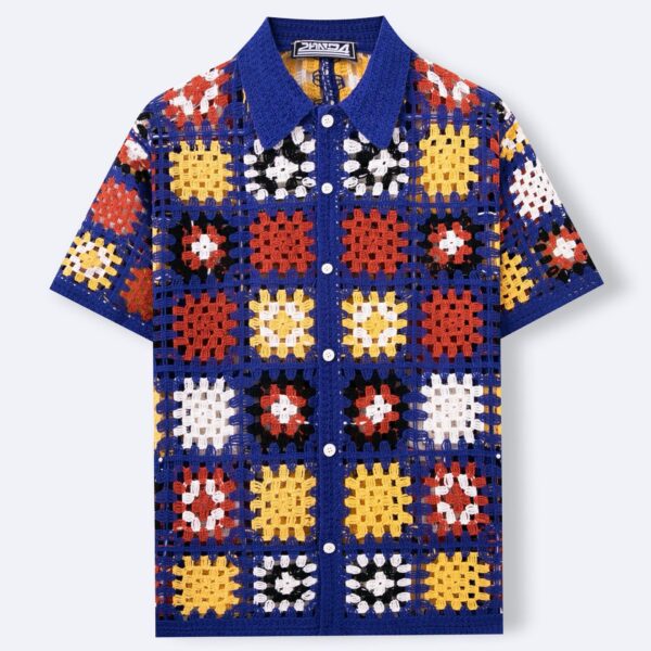 Hand Crocheting Knitwear Hollow Shirt - Image 2