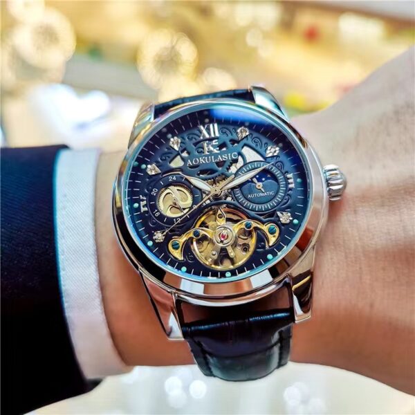 Automatic Mechanical Watch Vintage Men's Waterproof Luminous - Image 2
