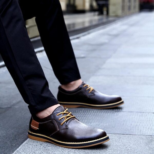 Large Size Leather Shoes Men 48 Leather British Shoes Men - Image 3