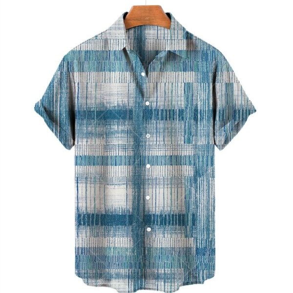 Men's Casual Fashion 3D Digital Printing Short Sleeve Shirt - Image 2