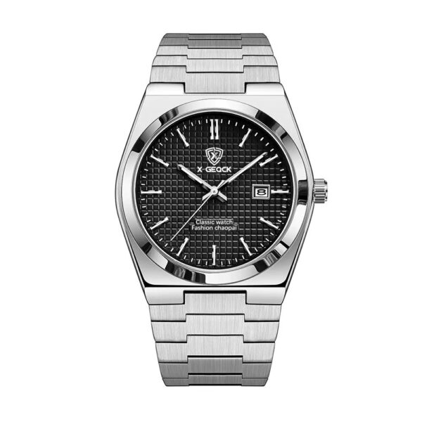Men's Watch Quartz Simple Fashion Wrist Watch Steel Belt Waterproof Calendar Genuine Goods - Image 8