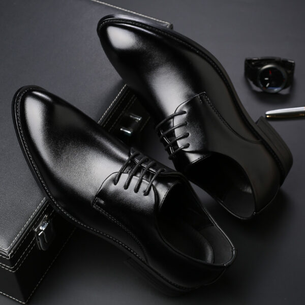 Four new shoes men's dress shoes black tie business men leather shoes factory direct code - Image 4
