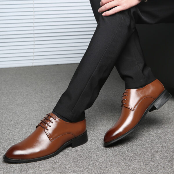 Four new shoes men's dress shoes black tie business men leather shoes factory direct code - Image 5
