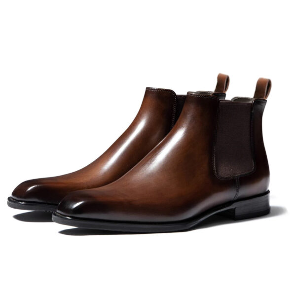 Chelsea Men's Sleeve Vintage Handmade Leather Boots - Image 5