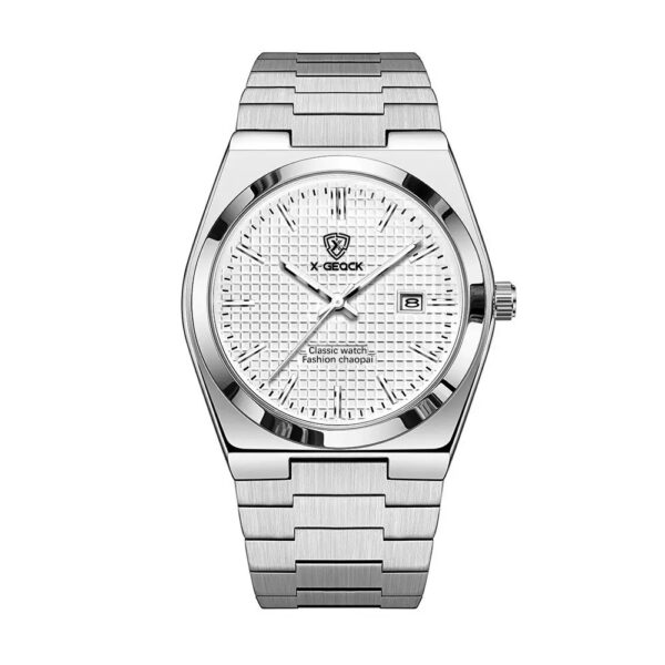 Men's Watch Quartz Simple Fashion Wrist Watch Steel Belt Waterproof Calendar Genuine Goods - Image 6