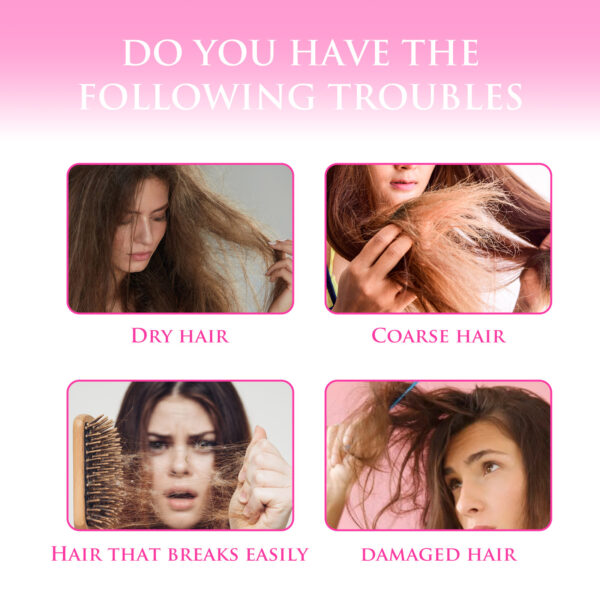 Hoegoa Hair Care Hair Care Hair Tail Hairy Dry Strong Hair Silk Glossy Smooth Hair Care - Image 3