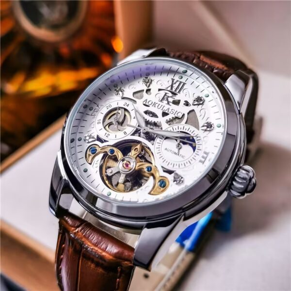 Automatic Mechanical Watch Vintage Men's Waterproof Luminous - Image 9