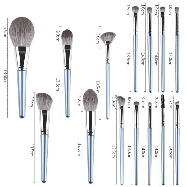 New 14 Piece Wooden Handle Makeup Brush Set Makeup Tools Makeup - Image 4