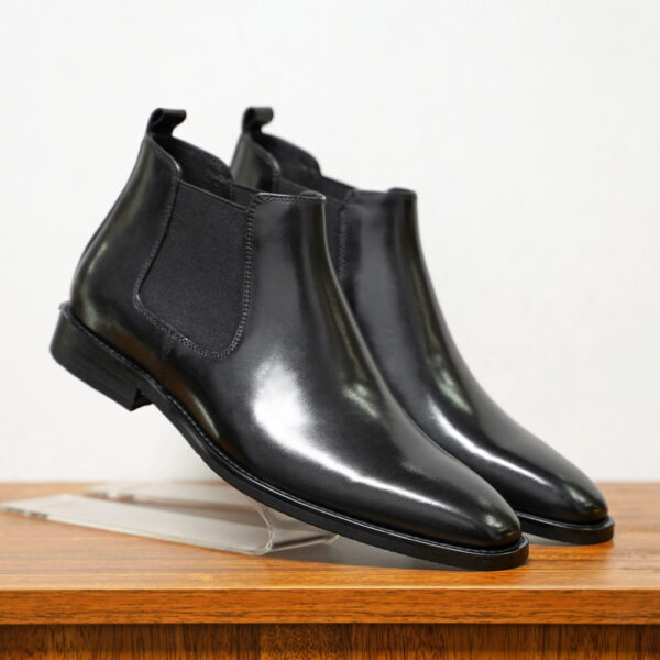 Chelsea Men's Sleeve Vintage Handmade Leather Boots - Image 6