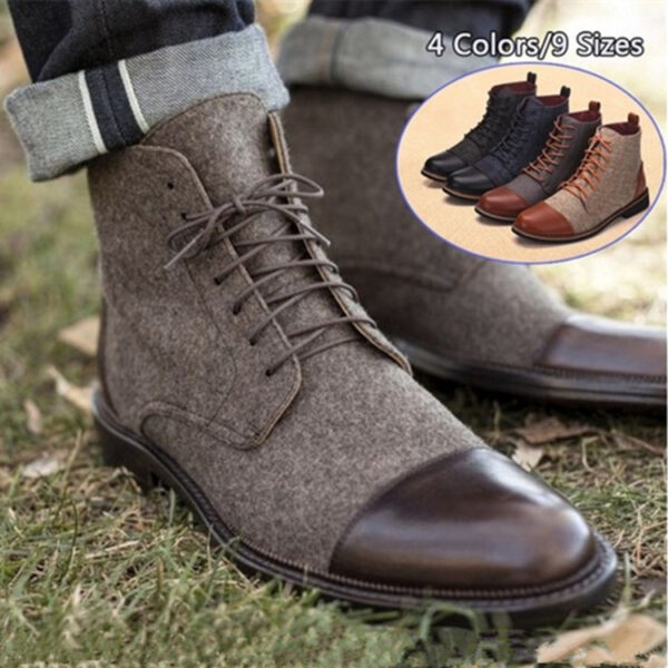 Men Large-sized Leather Boots Male Leather Shoes - Image 2