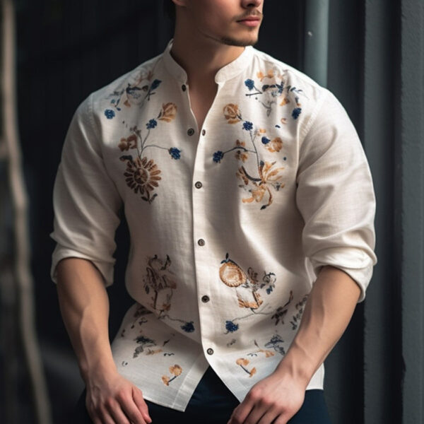 Men's Long-sleeved Shirt Printing E-commerce Loose - Image 2