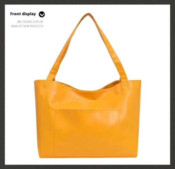 Soft Leather Retro Oil Waxed Leather Large Capacity Shoulder Bag - Image 6