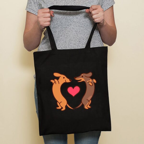 Sausage Cute Pet Dog Printed Canvas Bag - Image 4